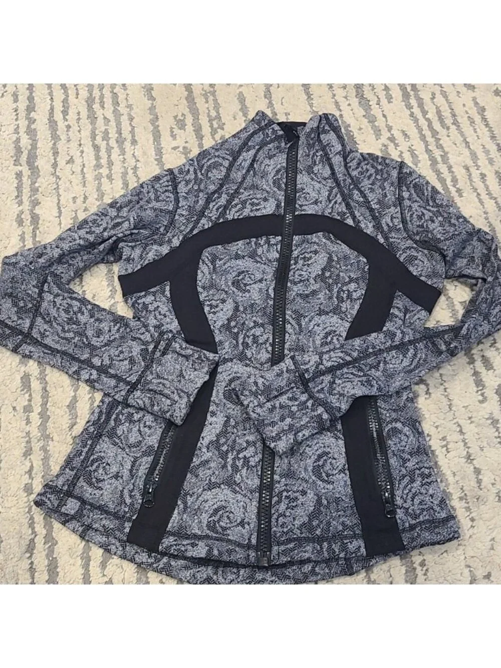 Lululemon Define Jacket *Brushed Rose Herringbone Black / Black